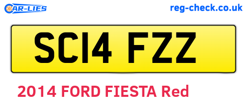 SC14FZZ are the vehicle registration plates.