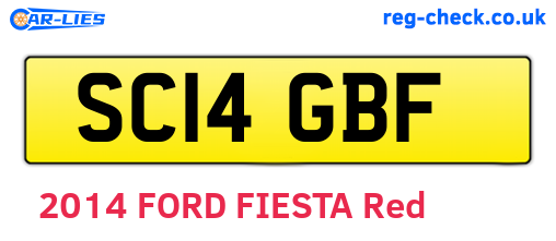 SC14GBF are the vehicle registration plates.