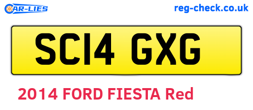 SC14GXG are the vehicle registration plates.