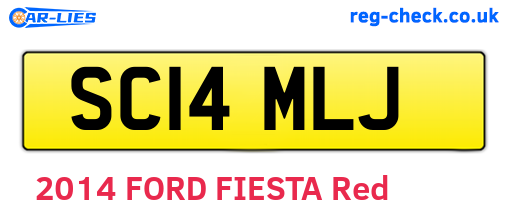 SC14MLJ are the vehicle registration plates.