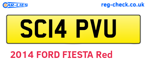 SC14PVU are the vehicle registration plates.