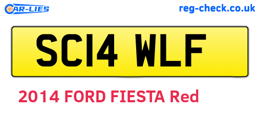 SC14WLF are the vehicle registration plates.