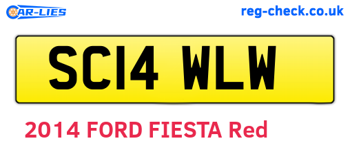 SC14WLW are the vehicle registration plates.