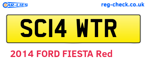 SC14WTR are the vehicle registration plates.