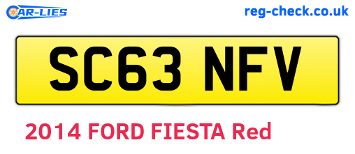 SC63NFV are the vehicle registration plates.