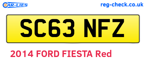SC63NFZ are the vehicle registration plates.