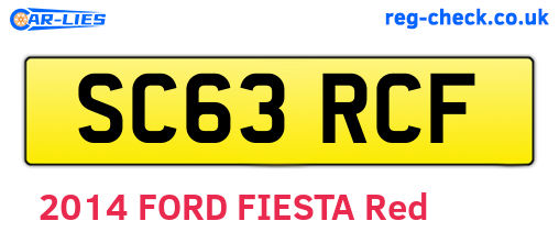 SC63RCF are the vehicle registration plates.
