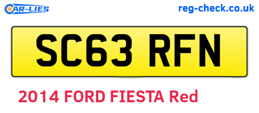 SC63RFN are the vehicle registration plates.