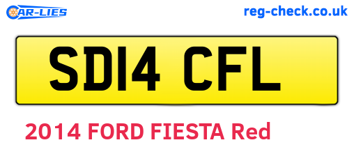 SD14CFL are the vehicle registration plates.