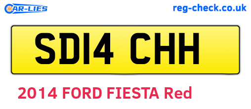 SD14CHH are the vehicle registration plates.