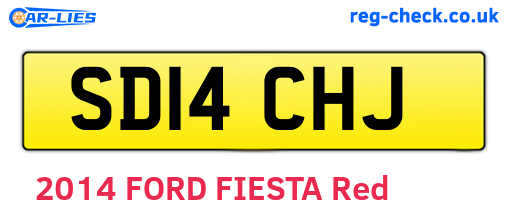 SD14CHJ are the vehicle registration plates.