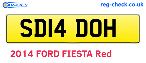 SD14DOH are the vehicle registration plates.