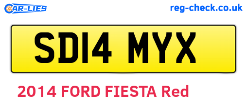 SD14MYX are the vehicle registration plates.