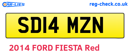 SD14MZN are the vehicle registration plates.