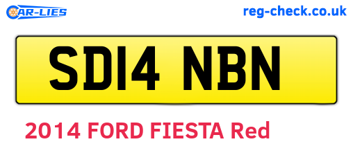 SD14NBN are the vehicle registration plates.