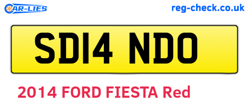 SD14NDO are the vehicle registration plates.