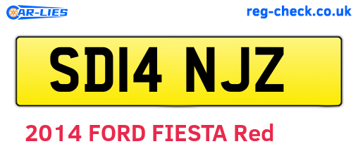 SD14NJZ are the vehicle registration plates.
