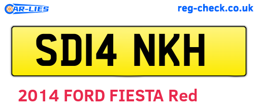 SD14NKH are the vehicle registration plates.