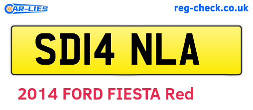 SD14NLA are the vehicle registration plates.