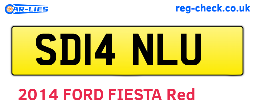 SD14NLU are the vehicle registration plates.