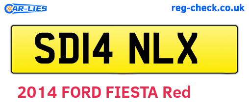 SD14NLX are the vehicle registration plates.