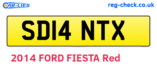 SD14NTX are the vehicle registration plates.