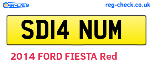 SD14NUM are the vehicle registration plates.