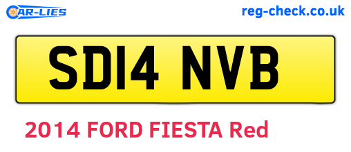 SD14NVB are the vehicle registration plates.