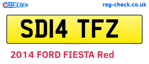 SD14TFZ are the vehicle registration plates.