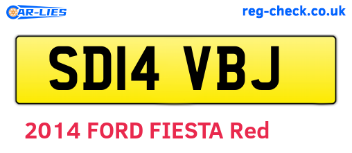 SD14VBJ are the vehicle registration plates.