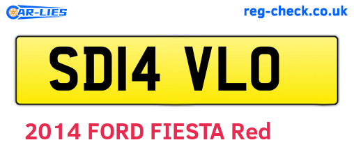 SD14VLO are the vehicle registration plates.