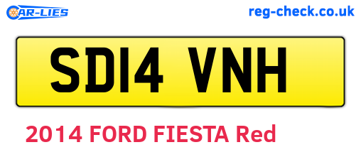 SD14VNH are the vehicle registration plates.