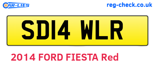 SD14WLR are the vehicle registration plates.