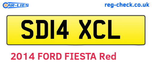 SD14XCL are the vehicle registration plates.