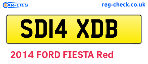 SD14XDB are the vehicle registration plates.