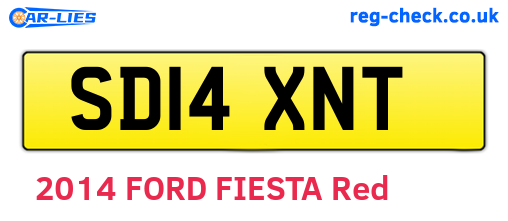 SD14XNT are the vehicle registration plates.
