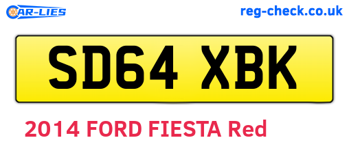 SD64XBK are the vehicle registration plates.