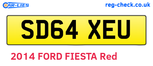 SD64XEU are the vehicle registration plates.