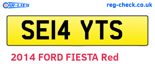 SE14YTS are the vehicle registration plates.
