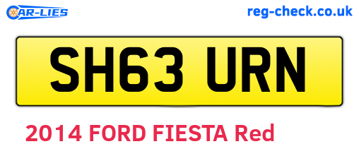SH63URN are the vehicle registration plates.