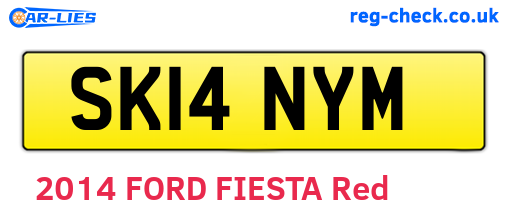 SK14NYM are the vehicle registration plates.