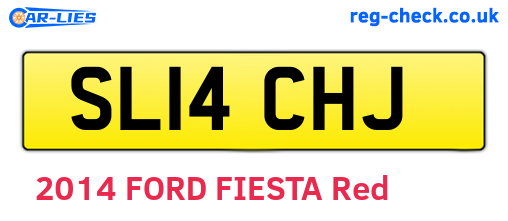 SL14CHJ are the vehicle registration plates.