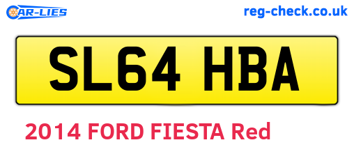 SL64HBA are the vehicle registration plates.