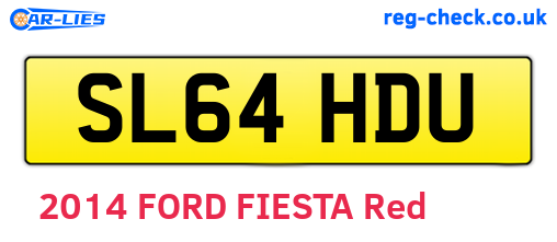 SL64HDU are the vehicle registration plates.