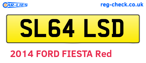 SL64LSD are the vehicle registration plates.