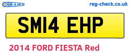 SM14EHP are the vehicle registration plates.