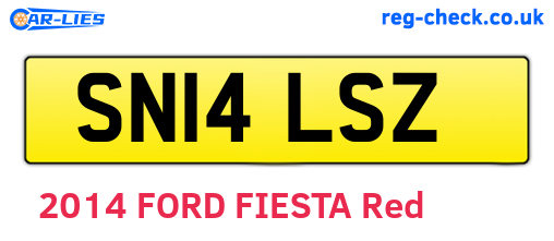 SN14LSZ are the vehicle registration plates.
