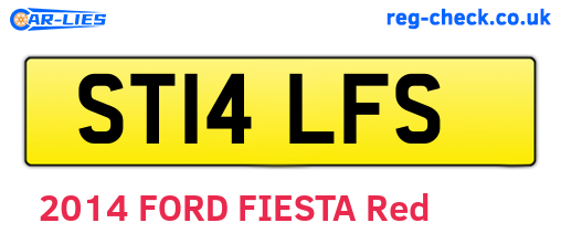 ST14LFS are the vehicle registration plates.