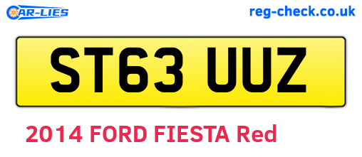 ST63UUZ are the vehicle registration plates.