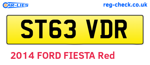 ST63VDR are the vehicle registration plates.